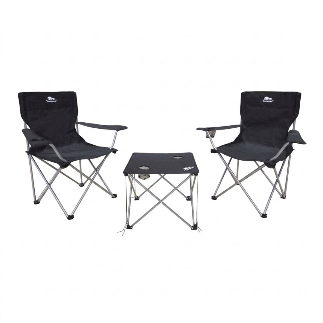 סט ריהוט שטח GoNature Lite Camping – זוג כסאות ושולחן ⛺🌲🪑