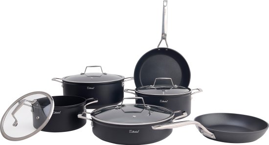 סט כלי בישול 10 חלקים סדרת Berlin מבית Buona Casa – צבע שחור