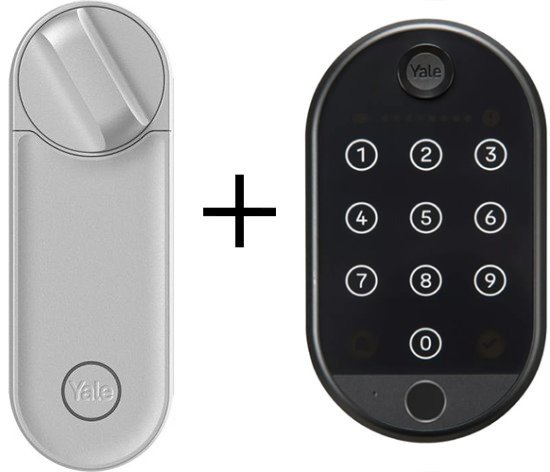 מנעול חכם לדלת Linus L2 + קודן טביעת אצבע KeyPad 2 מבית Yale – צבע כסוף