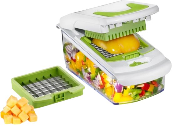 קוצץ ירקות ידני 1.2 ליטר כולל זוג סכינים מבית Davmi