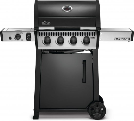 גריל גז 4 מבערים Napoleon Legend 425SIB – שחור ונירוסטה עם כירת צד אינפרה אדום