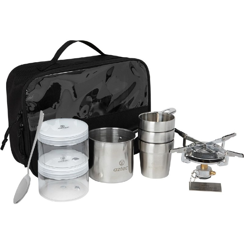 ערכת קפה לשימוש נייד בשטח כולל גזייה Aztec Caffeine