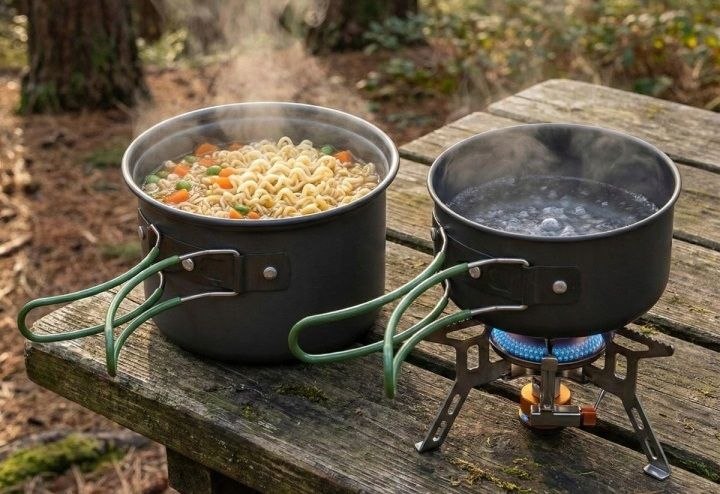 סט סירי בישול לשטח Camp&Go Camping Pots- זוג סירי אלומיניום מתקפלים לקמפינג וטיולים 🫕
