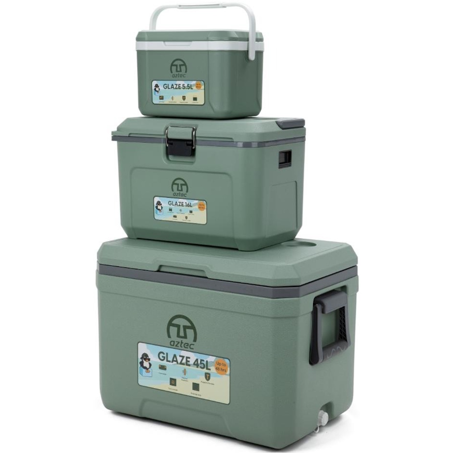 סט צידניות קשיחות Aztec Glaze 5.5, 16 ו-45 ליטר