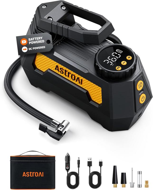 מדחס אוויר נייד ומתקדם AstroAI H2 Pro לטיפול מהיר בצמיגים