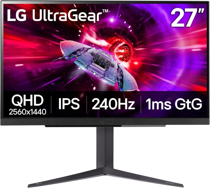 מסך גיימינג 27 אינץ' LG UltraGear QHD 27GR83Q-B