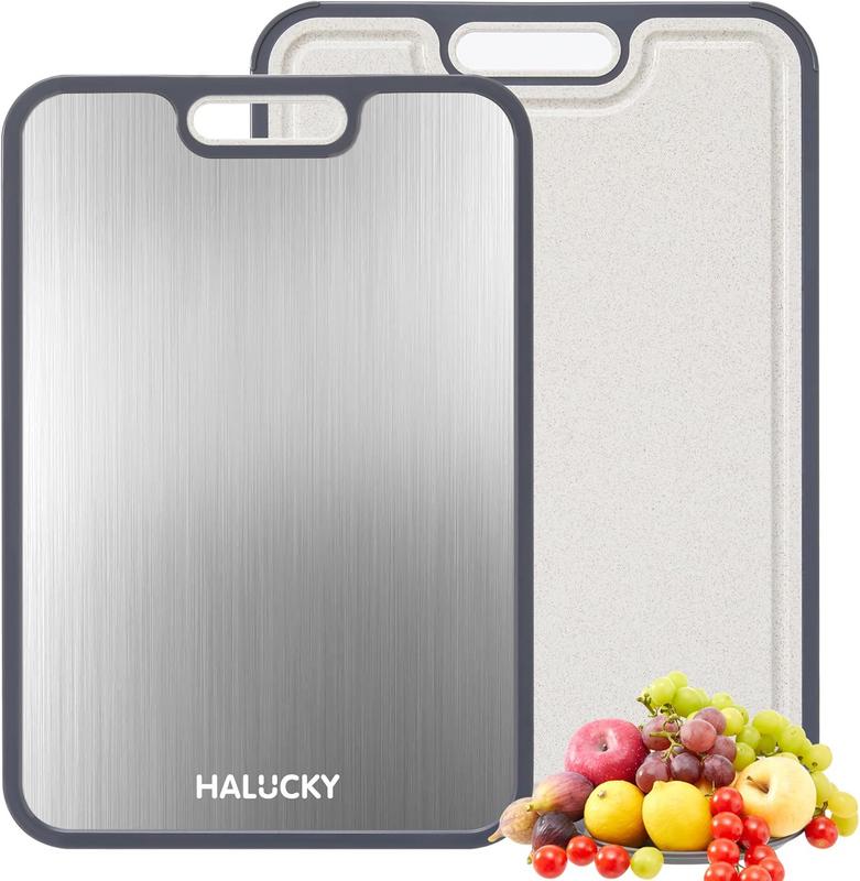 קרש חיתוך דו צדדי טיטניום למטבח Halucky בגודל 40.6×27.9 ס"מ
