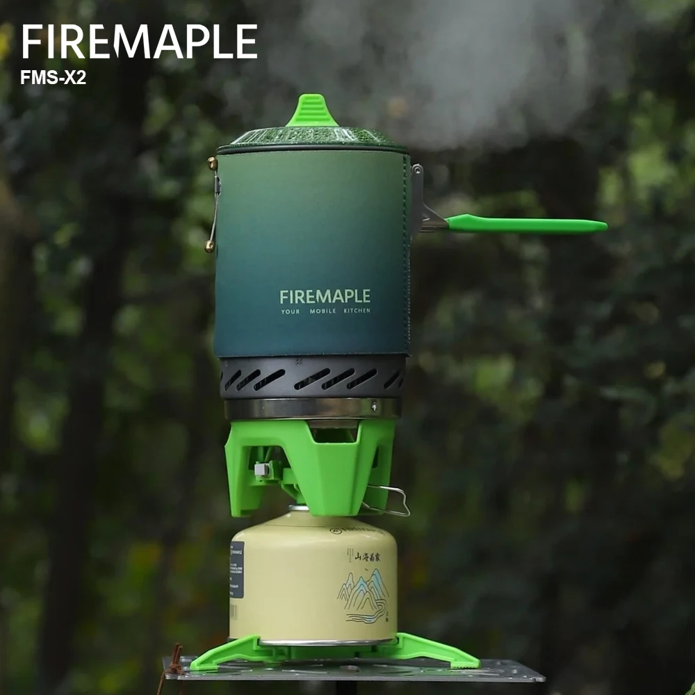 ערכת בישול שטח Fire-Maple FMS-X2 עם כירת גז ניידת ומחליף חום