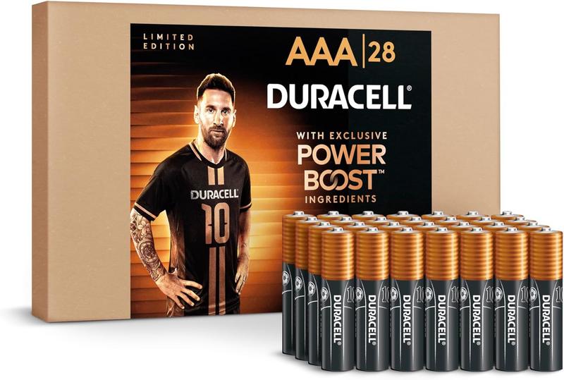 חבילת סוללות AAA אלקליין בעיצוב Messi במהדורה מוגבלת DURACELL Coppertop – מארז 28