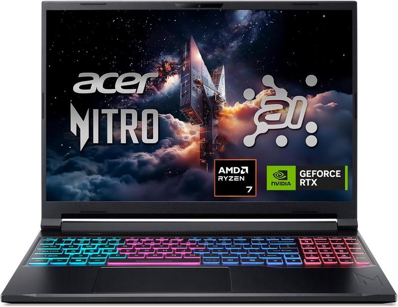 מחשב גיימינג נייד 16 אינץ' Acer Nitro V 16S עם מעבד Ryzen 7 ו-RTX 5060
