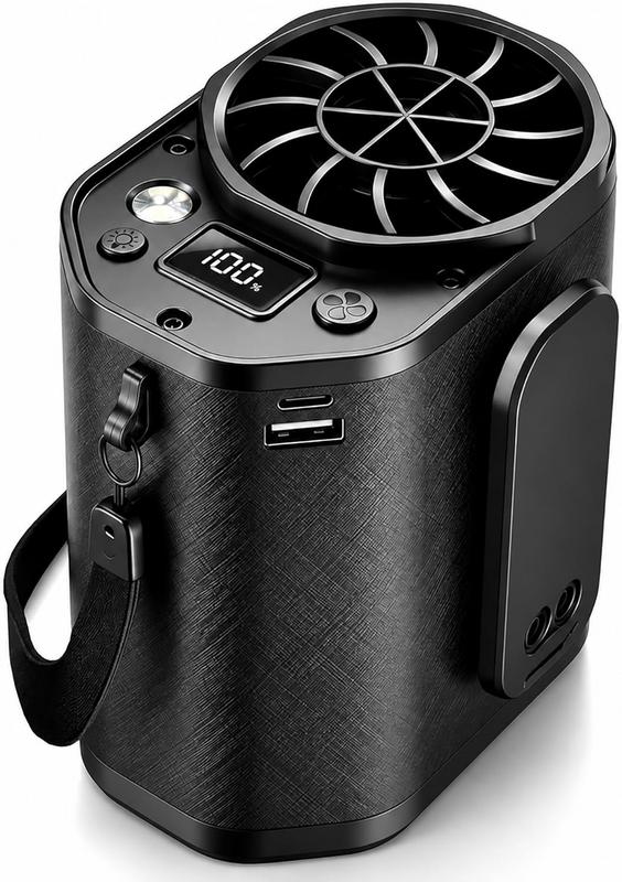 מאוורר אישי עם קליפס Waist Fan עם תאורה מובנית