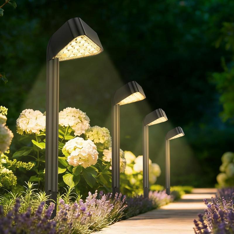 סט 8 פנסי שביל סולאריים לגינה עם 15 נורות LED