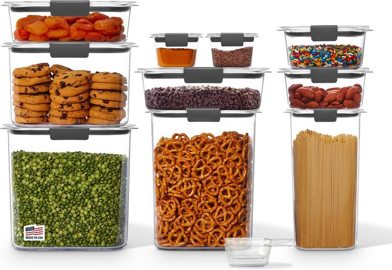 סט 10 קופסאות אחסון מזון אטומות Rubbermaid Brilliance