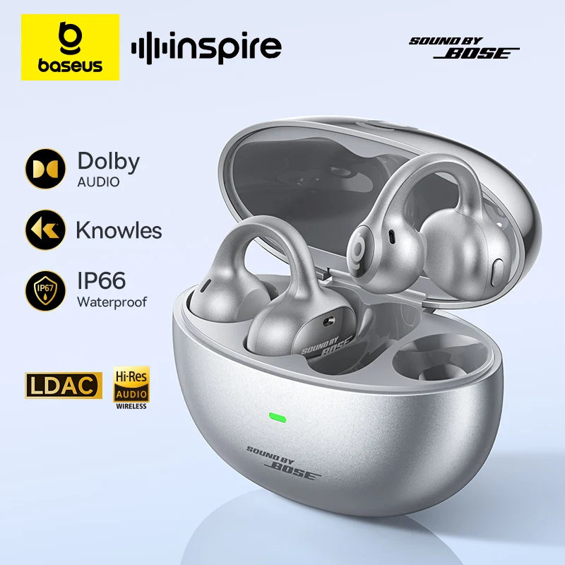אוזניות קליפ-און אלחוטיות פתוחות Baseus Inspire XC1 Sound by Bose