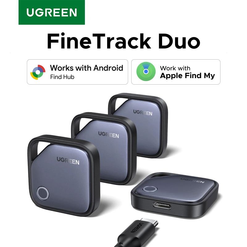 טראקר איתור משולב UGREEN Smart Finder תואם Apple Find My (iOS) ו-Find Hub (Android)