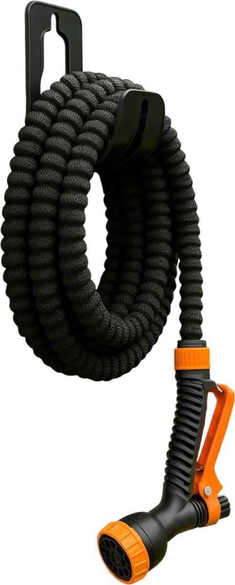 צינור גינה נמתח עם מתלה Smith Latex Flexi – אורך 15 מטר
