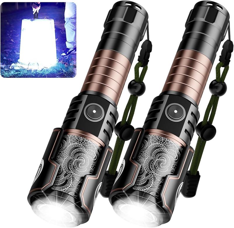זוג פנסים נטענים טקטיים SKYFIRE עם עדשת הצתה