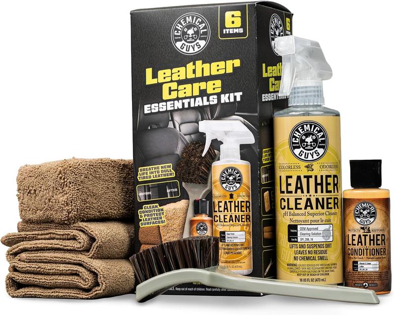 ערכת ניקוי וטיפוח לעור Chemical Guys Leather Care Kit (ערכה 6 חלקים)