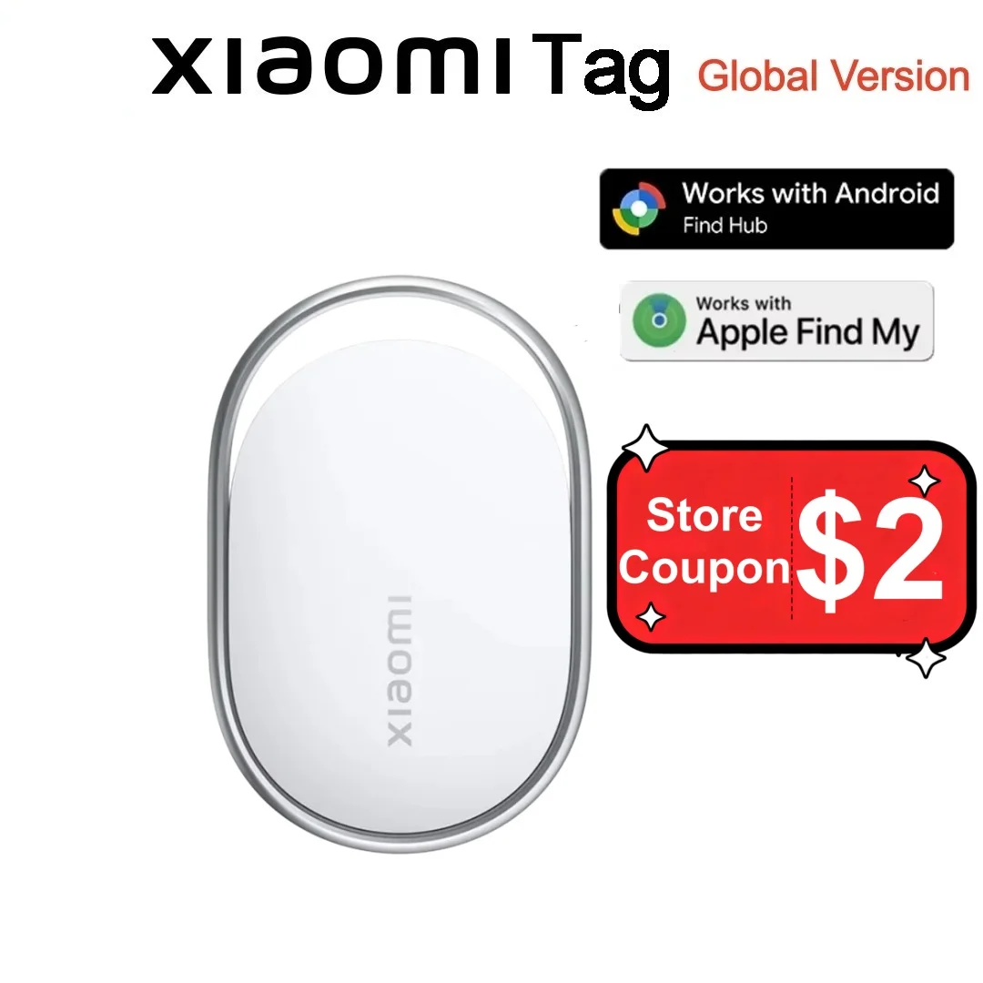תג איתור חכם Xiaomi Tag תואם Apple Find My ו-Google Find