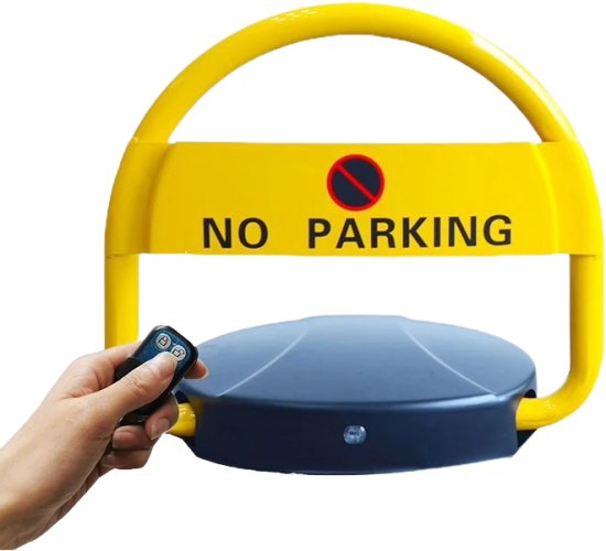 מחסום חניה נטען עולם המחסומים עם 2 שלטים וכבל USB