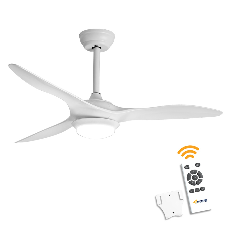 מאוורר תקרה דקורטיבי 52 אינץ' ARROW 40W דגם 600302-009 עם שלט ותאורת לד