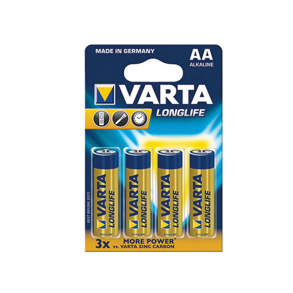 רביעיית סוללות AA VARTA Longlife