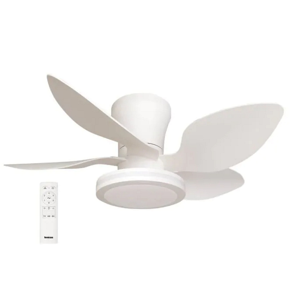 מאוורר תקרה 30" עם תאורת LED ושלט Semicom SM-FL1103W30/30CT