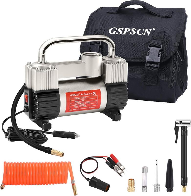 קומפרסור משאבה 2 בוכנות לרכב GSPSCN 12V