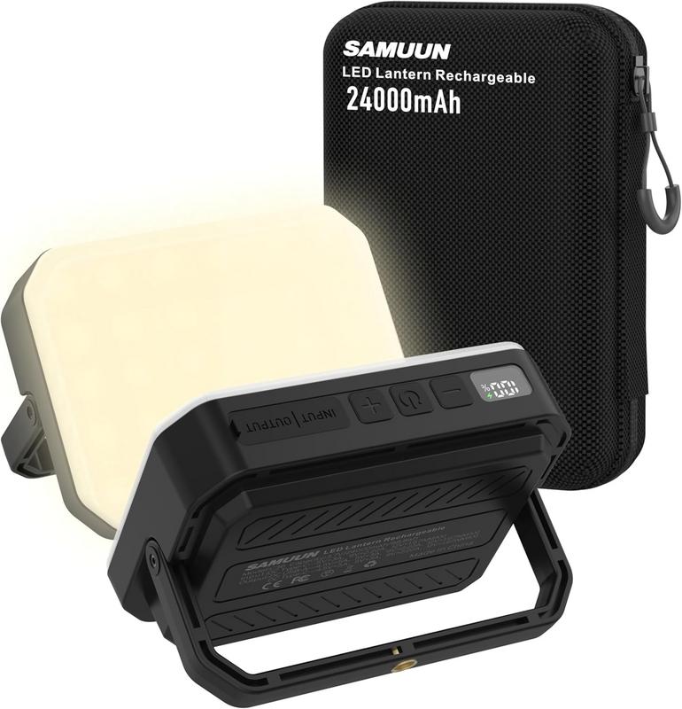 פנס קמפינג נטען 24000mAh עם תאורת 1800 לומן ותמיכה בטעינה מהירה QC3.0
