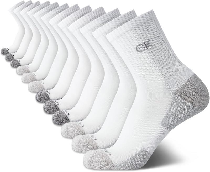 מארז 12 זוגות גרבי רבע לגבר Calvin Klein High Quarter Crew (12 זוגות)