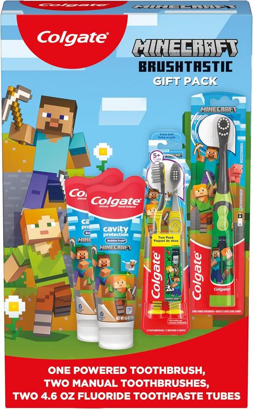 ערכת מברשות ומשחות שיניים לילדים Minecraft Colgate