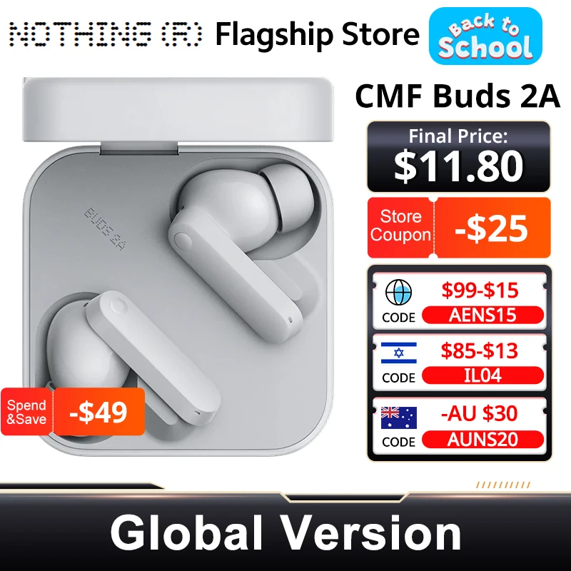 אוזניות בלוטוס אלחוטית Nothing CMF Buds 2a