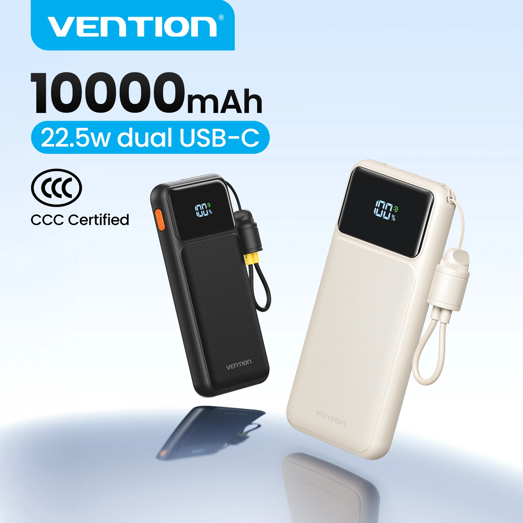 סוללת גיבוי נטענת Vention CCC 22.5W 10000mAh
