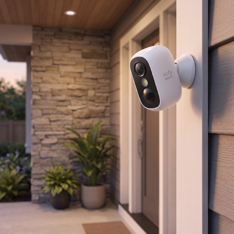 מצלמת אבטחה אלחוטית נטענת Eufy Cam C35 לפנים ולחוץ הבית