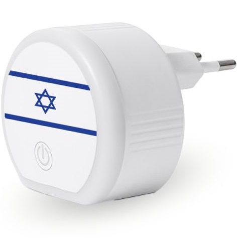 מנורת לילה עם מטען בעיצוב דגל ישראל Sigma OM-NIGHTLIGHT-CHRG-IL 3W