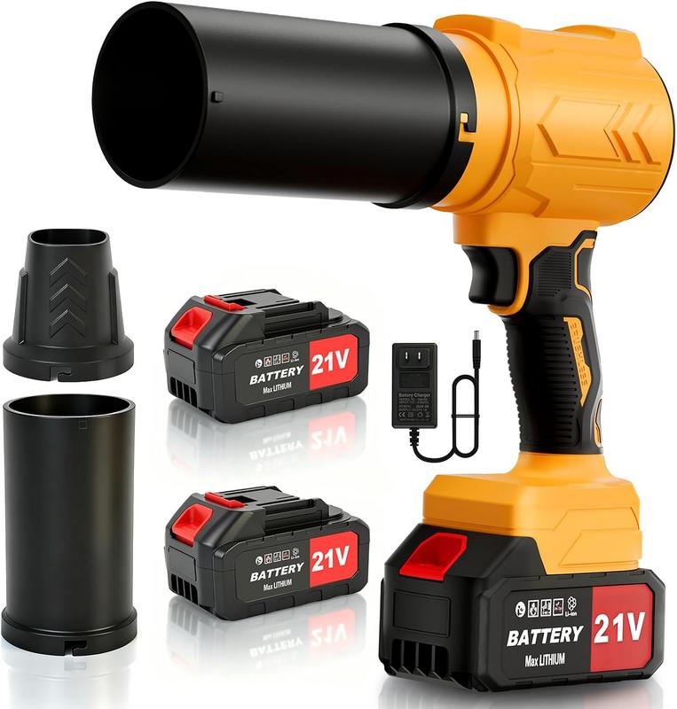 מפוח עלים נטען עם 2 סוללות ומטען RAXONE 400W