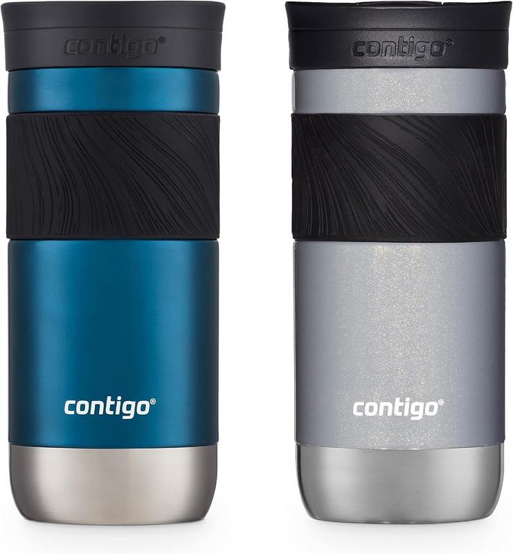 זוג תרמוסים אישיים מנירוסטה עם בידוד Contigo Byron 2.0 Snapseal 470 מ"ל