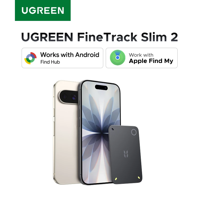תג מעקב חכם דק UGREEN FineTrack Slim Duo עם Bluetooth