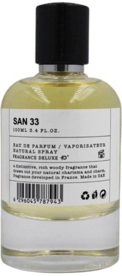בושם יוניסקס Eau de Parfum Fragrance Deluxe San 33 בהשראת Santal 33