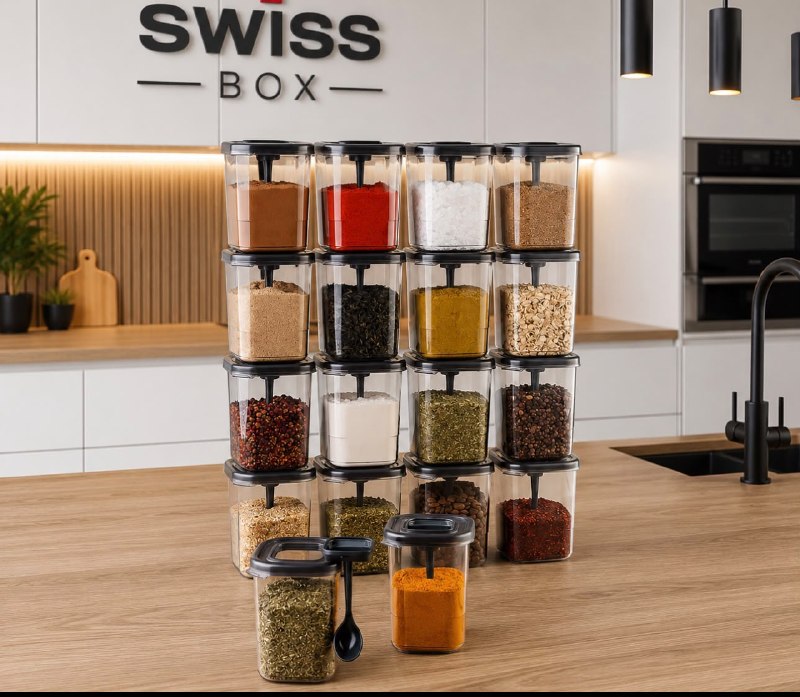 18 קופסאות אחסון SWISS BOX