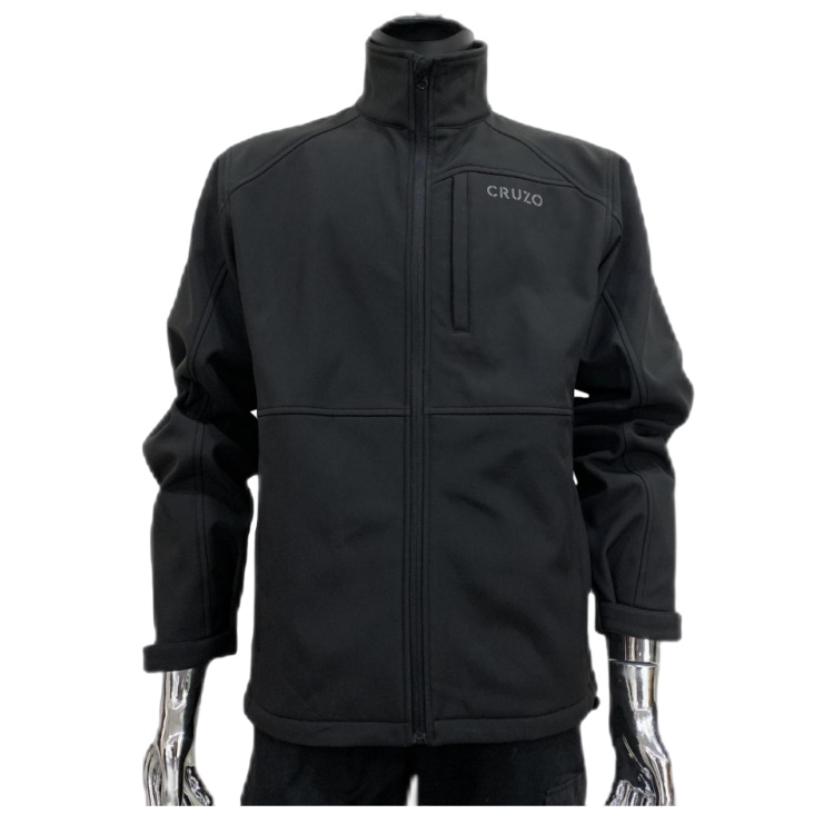 מעיל מבודד קור ואטום לרוח ומים Cruzo קאמפ אנד גו Softshell שחור L