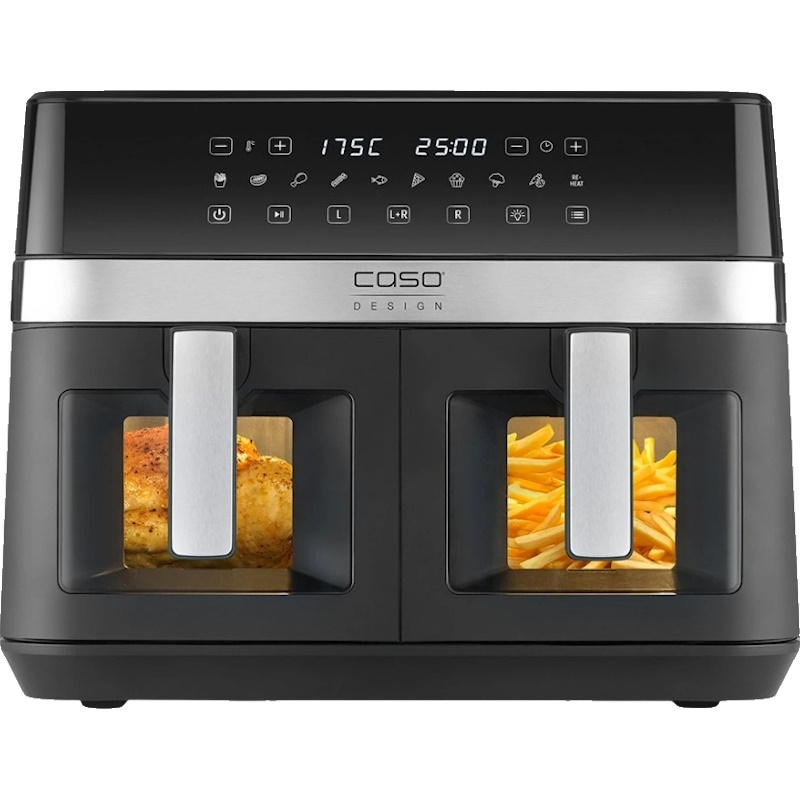 סיר טיגון דיגיטלי ללא שמן עם שני תאים 14 ליטר Caso AirFry DuoChef