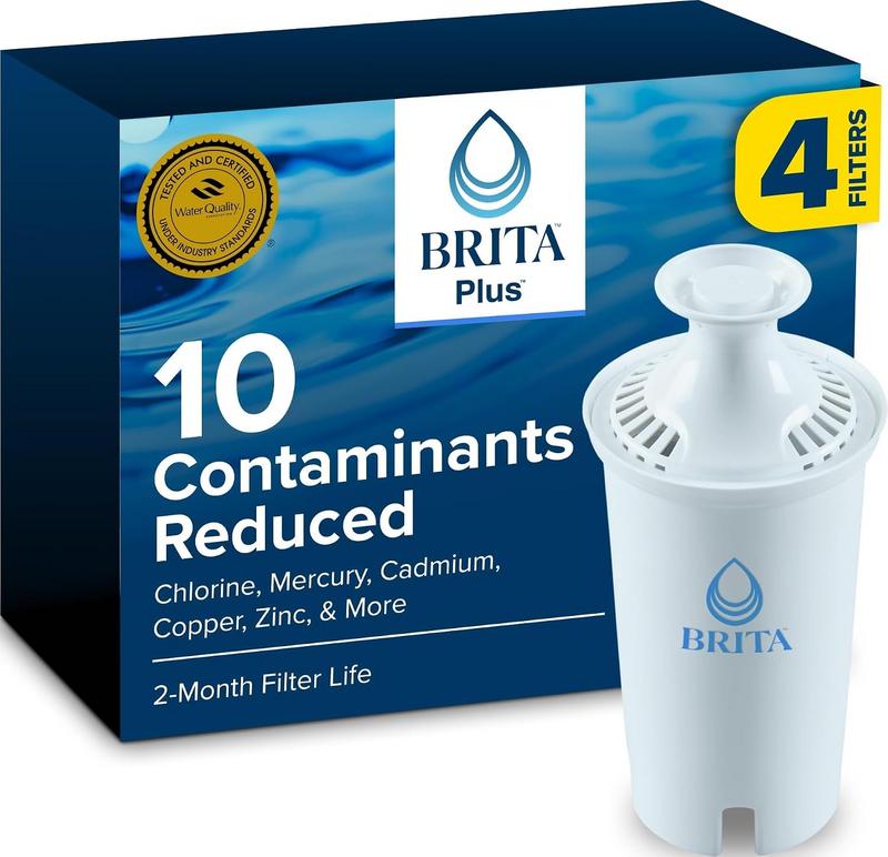 רביעיית מסנני מים להחלפה Brita Plus לקנקני ומיכלי בריטה