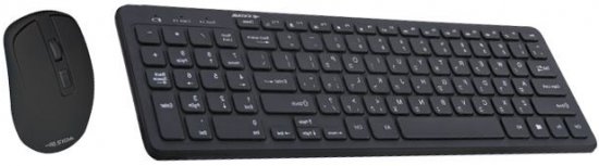 סט עכבר ומקלדת אלחוטיים Sigma FLAT-1M1-W-HE-BK – שחור